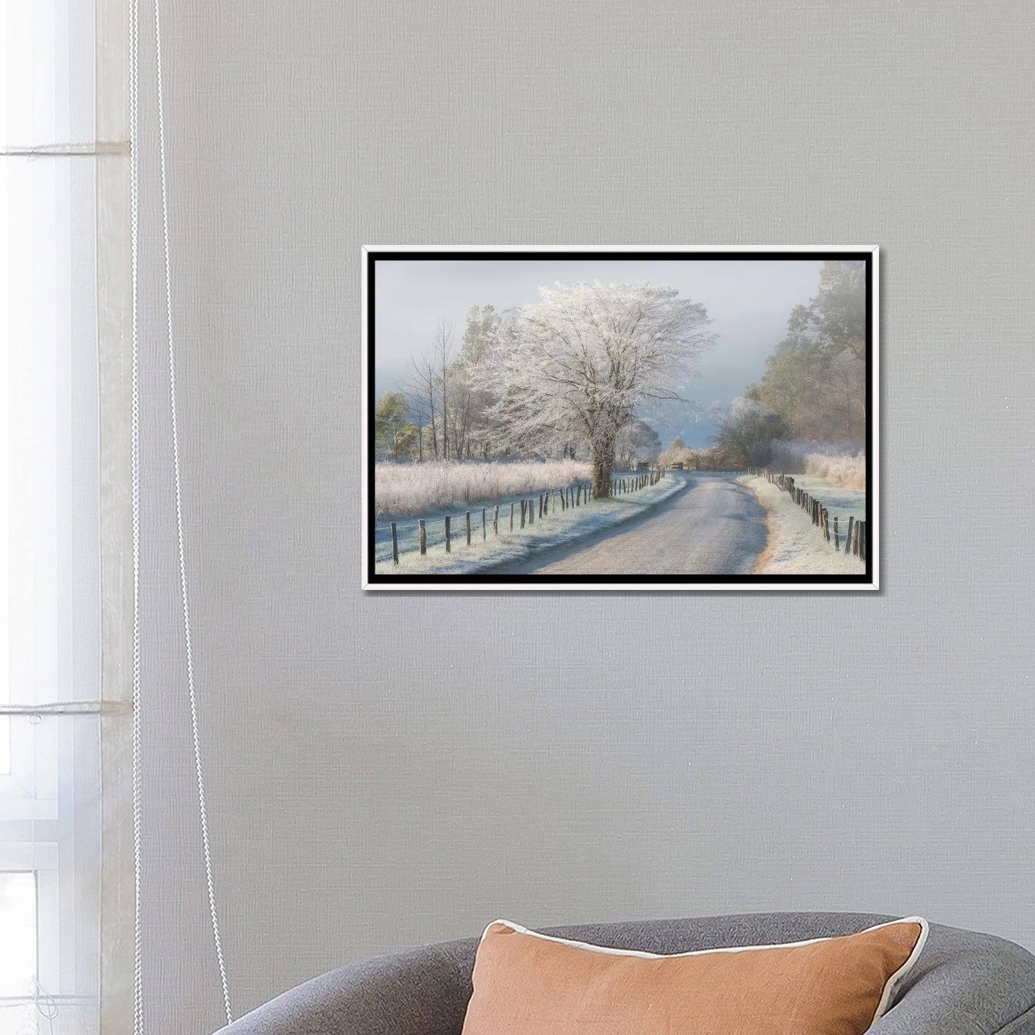 iCanvas "A Frosty Morning" by Chris Moore Framed Canvas Print Bed